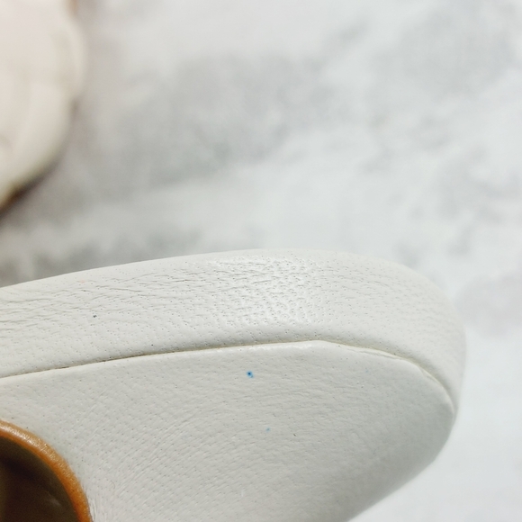 New Marc Fisher DAKINA White Leather SQUARE TOE SLIDE Sandals M946 - Picture 12 of 14